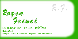 rozsa feiwel business card